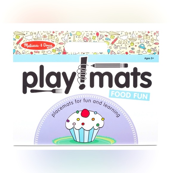 Melissa & Doug Playmats Food Fun Paper Coloring And Learning Activity Pads - Picture 1 of 3